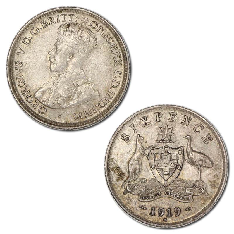 Australia 1919M Sixpence nEF