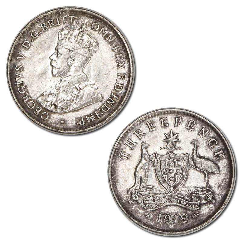 Australia 1919M Threepence VF+/EF