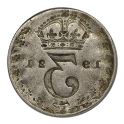 Great Britain 1921 Threepence Error Reverse Brockage