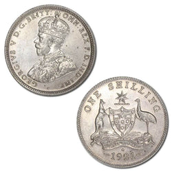 Australia 1921 Star Sydney Shilling Lustrous nUNC