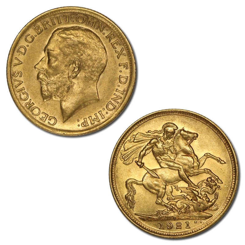 1921 Sydney George V Gold Sovereign EF Rare!