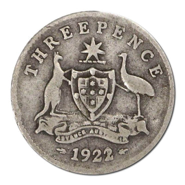 Australia 1922/1 Overdate Threepence VG RARE!