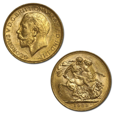 1922 Perth King George V Sovereign Lustrous nUNC