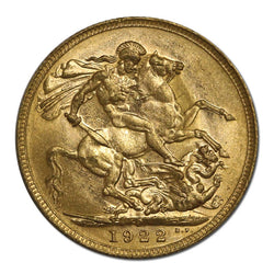 1922 Perth King George V Sovereign Lustrous nUNC