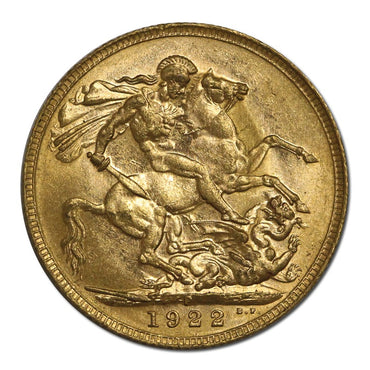 1922 Perth King George V Sovereign Lustrous nUNC