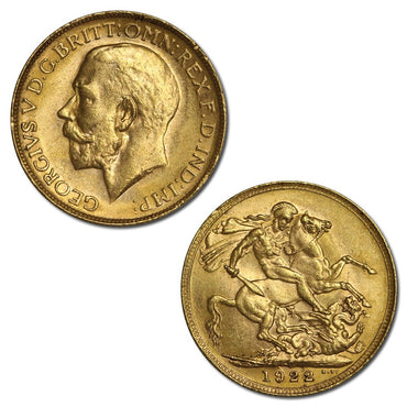 1922 Perth George V Gold Sovereign VF