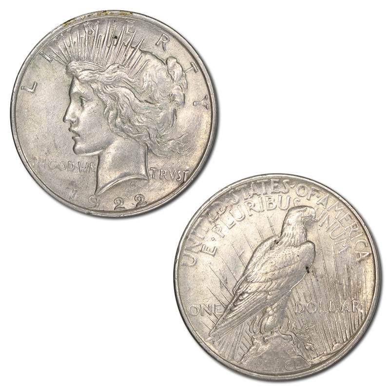USA 1922 'D' Denver Peace Silver Dollar