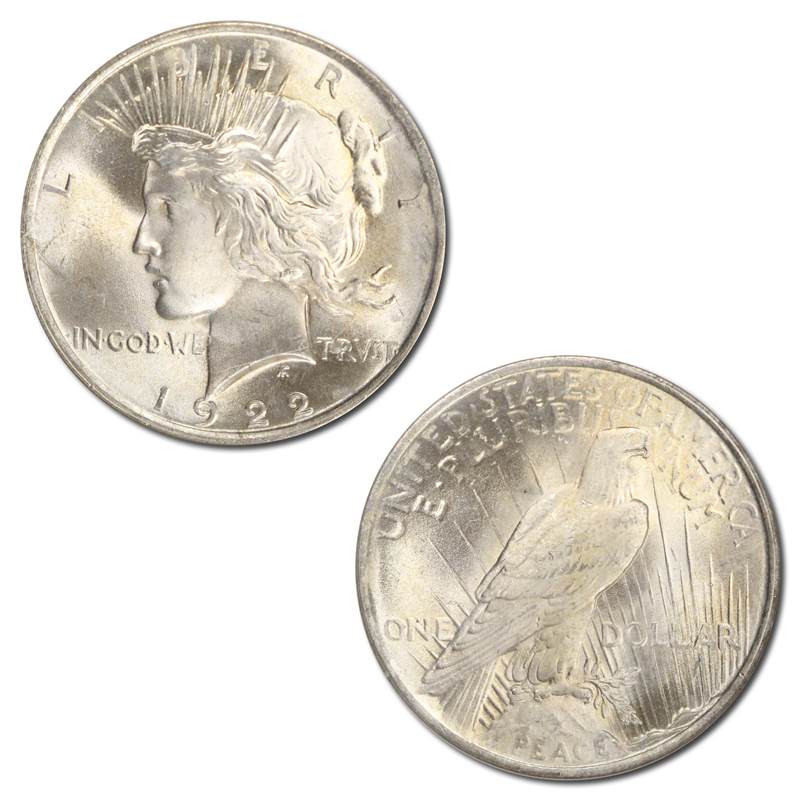USA 1922 Philadelphia Peace Silver Dollar