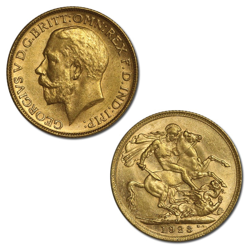 1923 Melbourne George V Gold Sovereign Lustrous UNC
