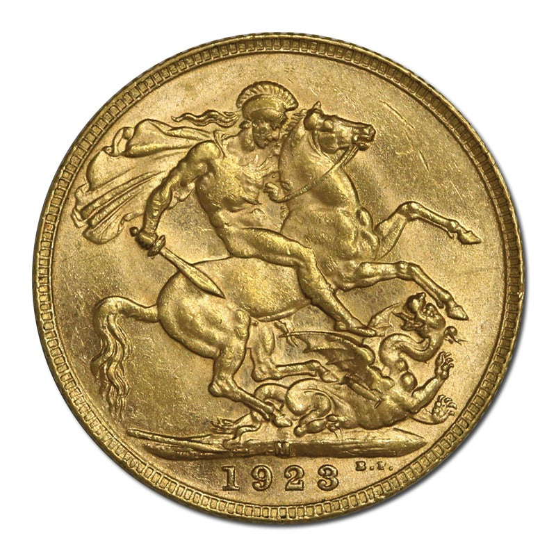 1923 Melbourne George V Gold Sovereign Lustrous UNC
