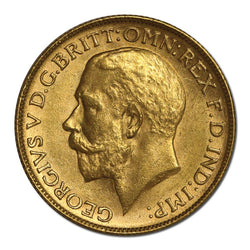 1923 Melbourne George V Gold Sovereign Lustrous UNC