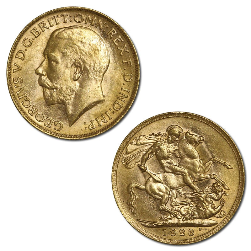 1923 Perth King George V Gold Sovereign Lustrous CHOICE UNC