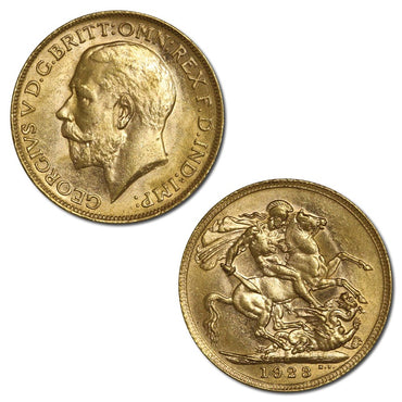 1923 Perth King George V Gold Sovereign Lustrous CHOICE UNC