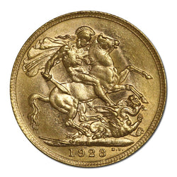 1923 Perth King George V Gold Sovereign Lustrous CHOICE UNC