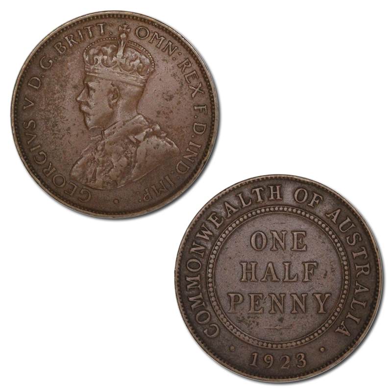Australia 1923 Halfpenny - Key Date