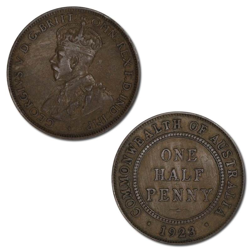 Australia 1923 Halfpenny - Key Date