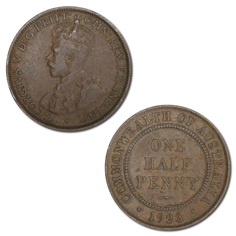Australia 1923 Halfpenny - Key Date