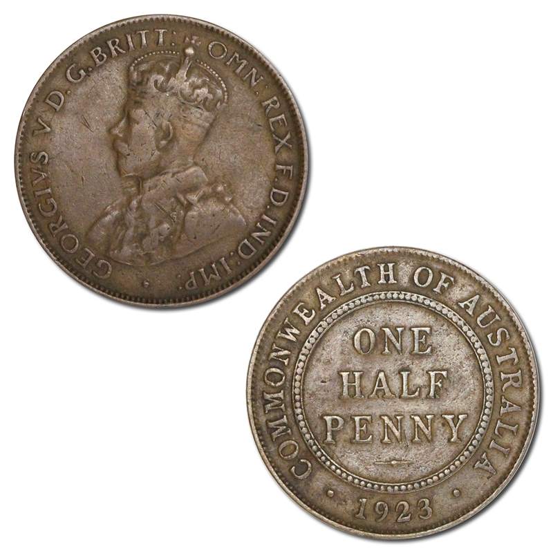 Australia 1923 Halfpenny - Key Date