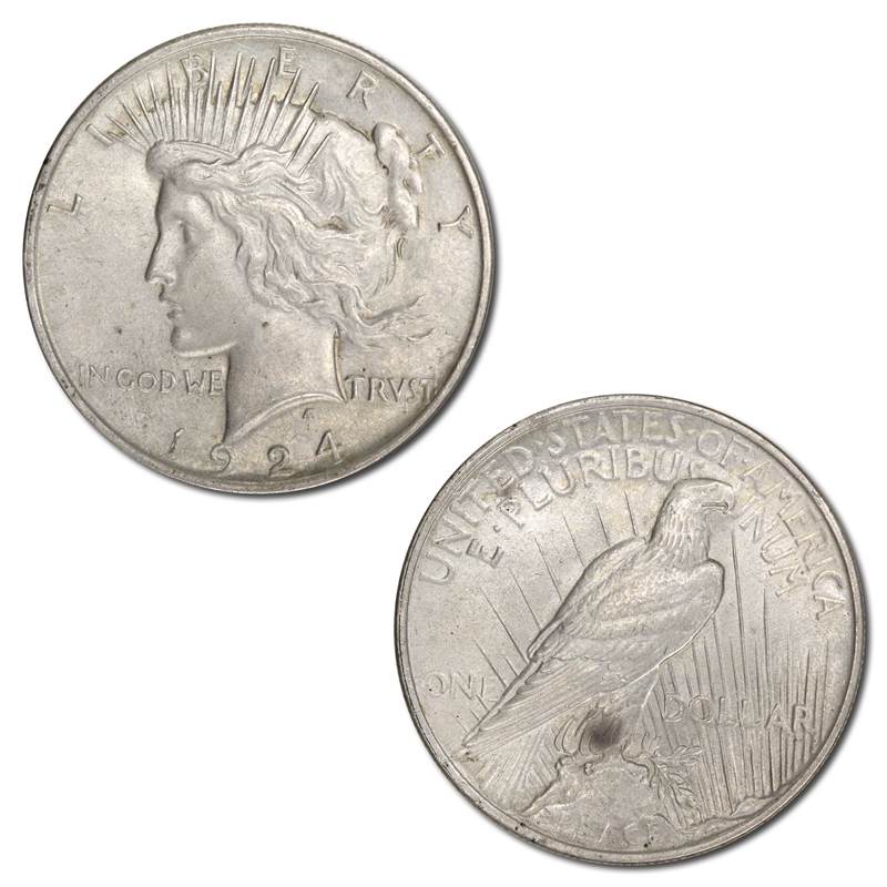 USA 1924 Philadelphia Peace Silver Dollar