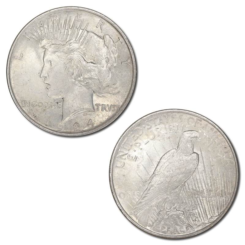 USA 1924 Philadelphia Peace Silver One Dollar