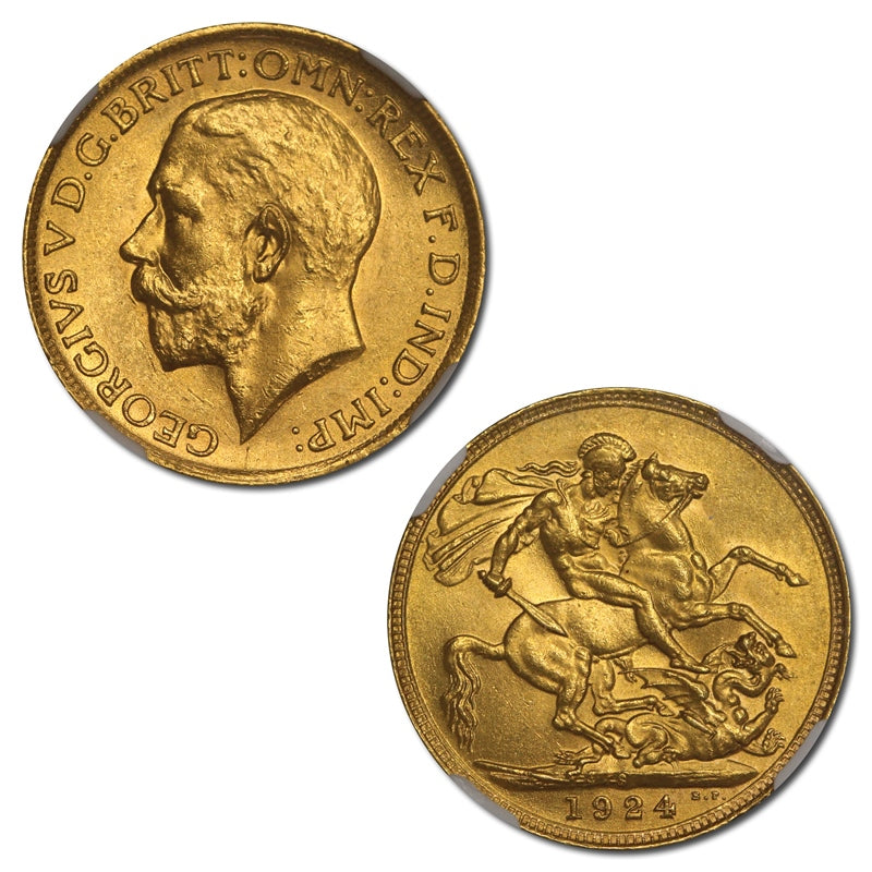 1924 Sydney Gold Sovereign MS62