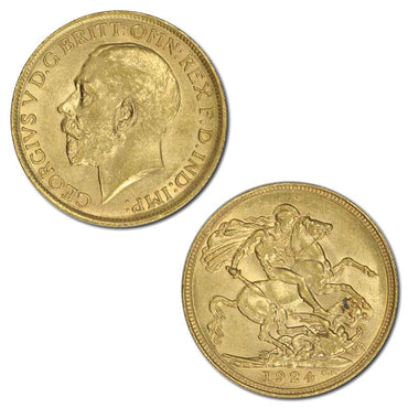 1924 Sydney King George V Gold Sovereign EF+ RARE!