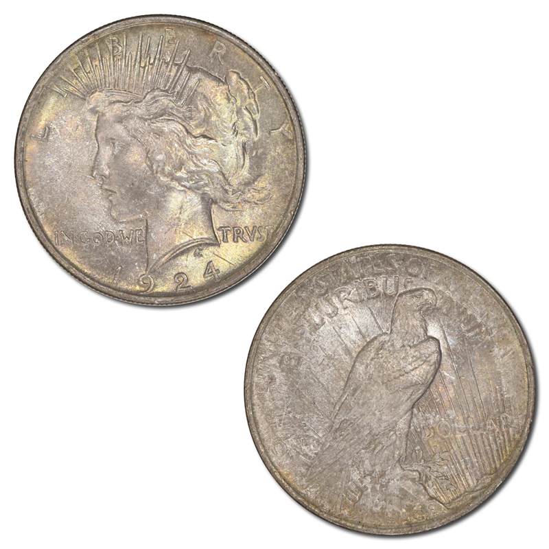 USA 1924 Philadelphia Peace Silver Dollar