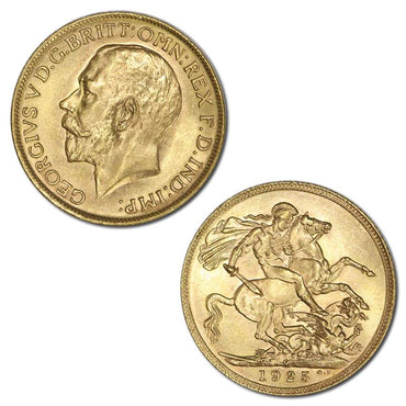 1925 Melbourne George V Gold Sovereign Lustrous nUNC