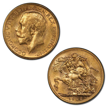 1925 Perth George V Gold Sovereign Lustrous UNC PCGS MS62