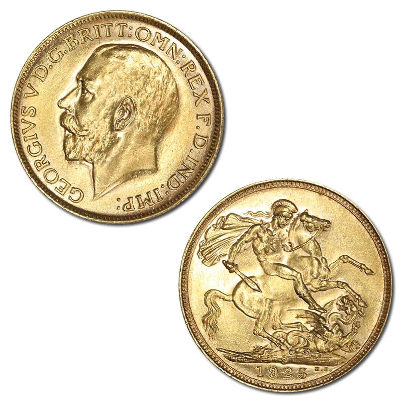 1925 Sydney King George V Gold Sovereign Lustrous UNC