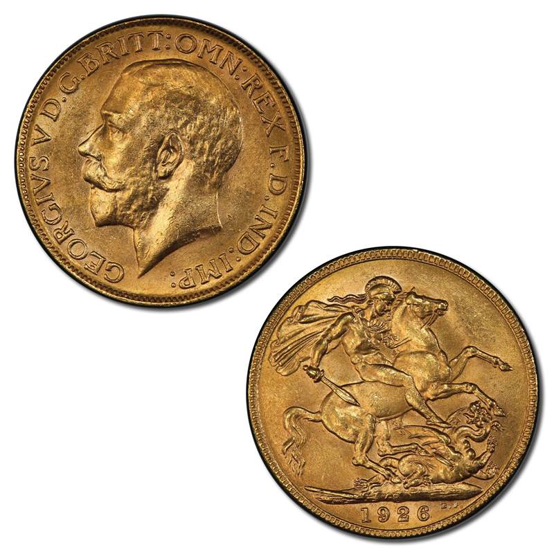 1926 Perth Gold Sovereign Lustrous UNC PCGS MS62