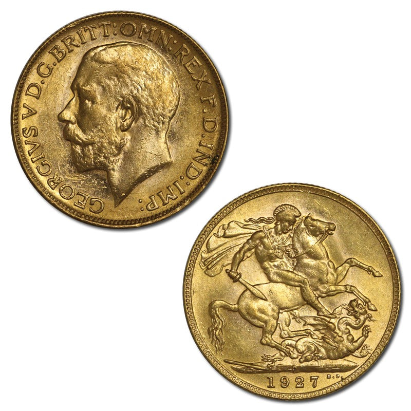 1927 Perth King George V Gold Sovereign EF