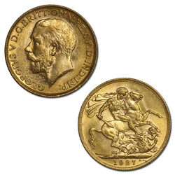 1927 Perth King George V Gold Sovereign EF