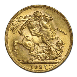 1927 Perth King George V Gold Sovereign EF