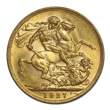 1927 Perth King George V Gold Sovereign EF