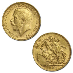1928 Melbourne Gold Sovereign EF RARE!