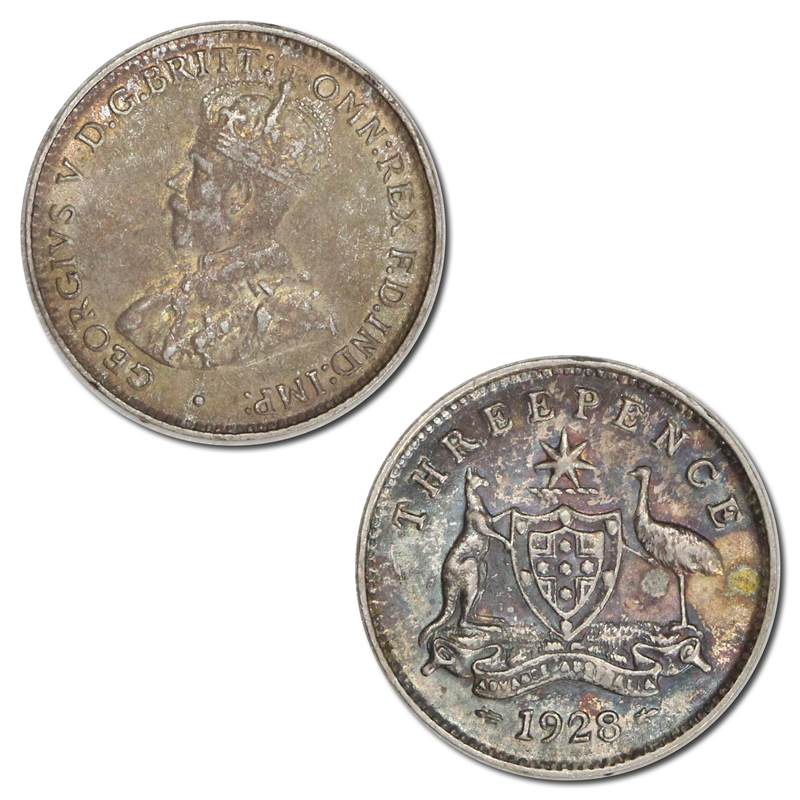 1928 Threepence VF+