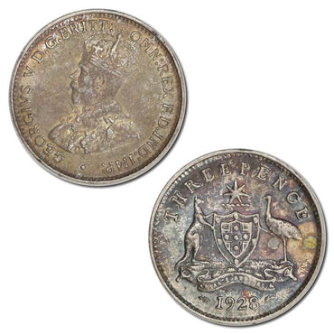 1928 Threepence VF+