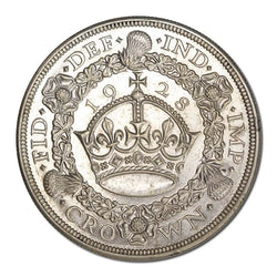 Great Britain 1928 George V Silver Wreath Crown EF