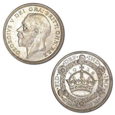 Great Britain 1928 George V Silver Wreath Crown EF