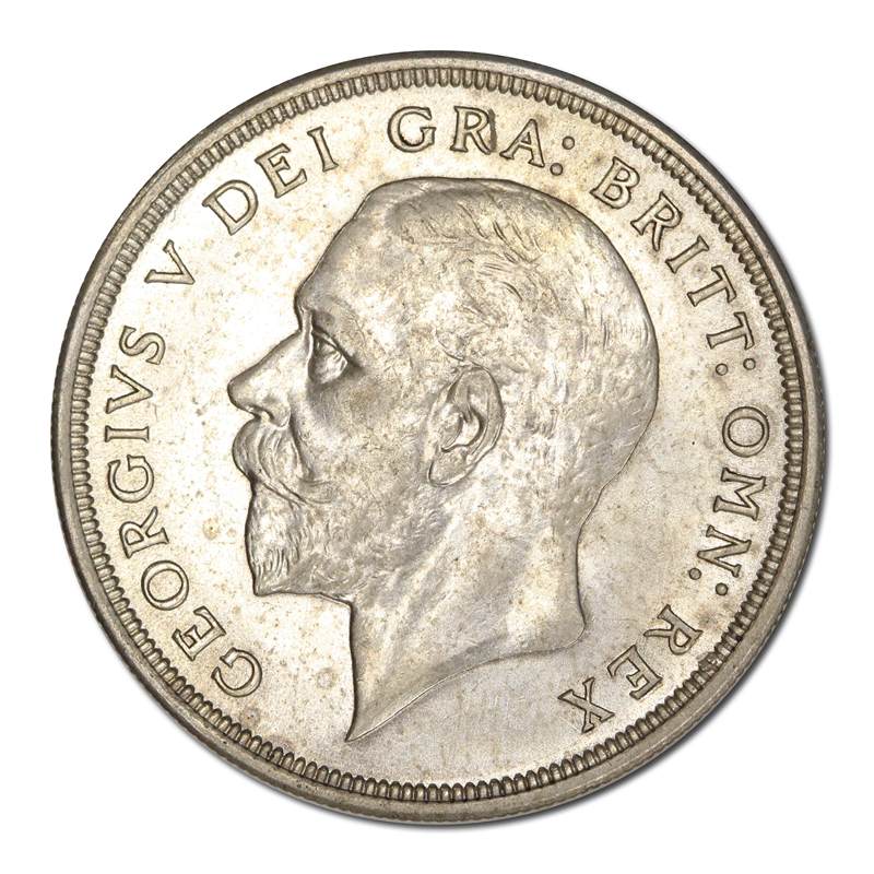 Great Britain 1928 George V Silver Wreath Crown EF