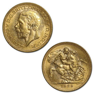 1929 Melbourne George V Gold Sovereign - THE KEY DATE RARE!