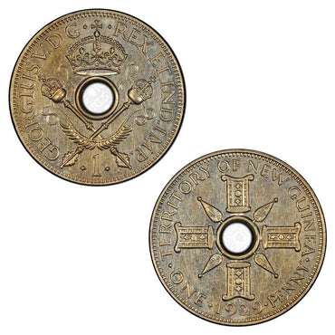 New Guinea 1929 Penny & Half Penny Proof Pair