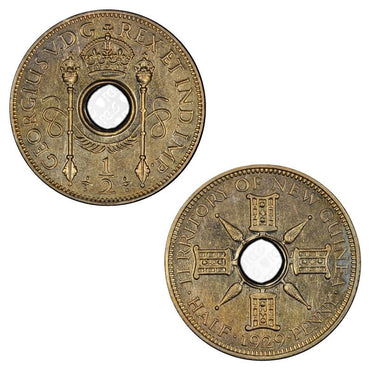 New Guinea 1929 Penny & Half Penny Proof Pair