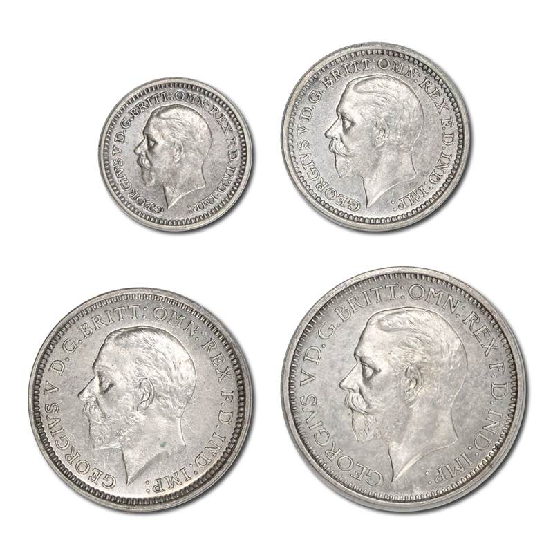 Great Britain 1930 George V Silver Maundy Silver Set