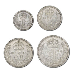 Great Britain 1930 George V Silver Maundy Silver Set