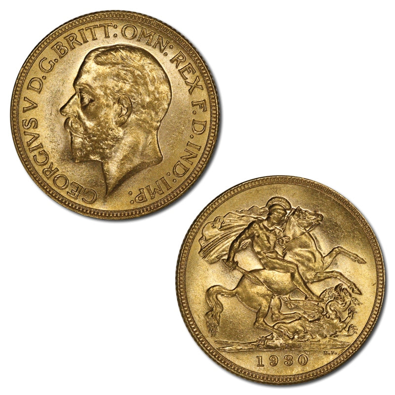 1930 Melbourne Gold Sovereign Lustrous UNC