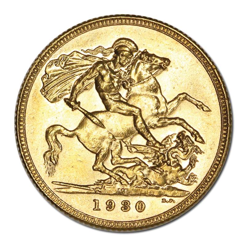 1930 Melbourne King George V Small Head Gold Sovereign