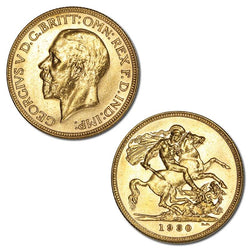 1930 Melbourne King George V Small Head Gold Sovereign