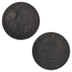 Australia 1931 Melbourne (Dropped 1, Indian Die Obverse) Penny